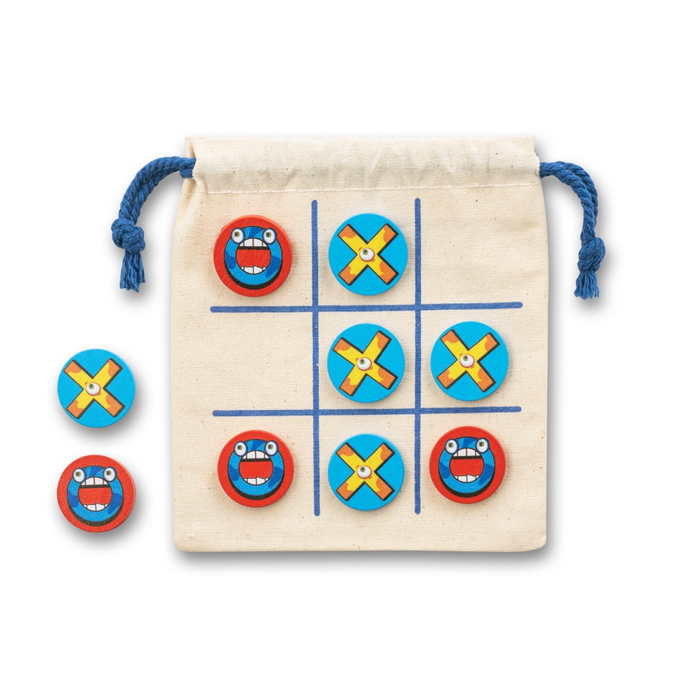 CROSSES. Jeu du morpion classique avec 10 pièces en contreplaqué