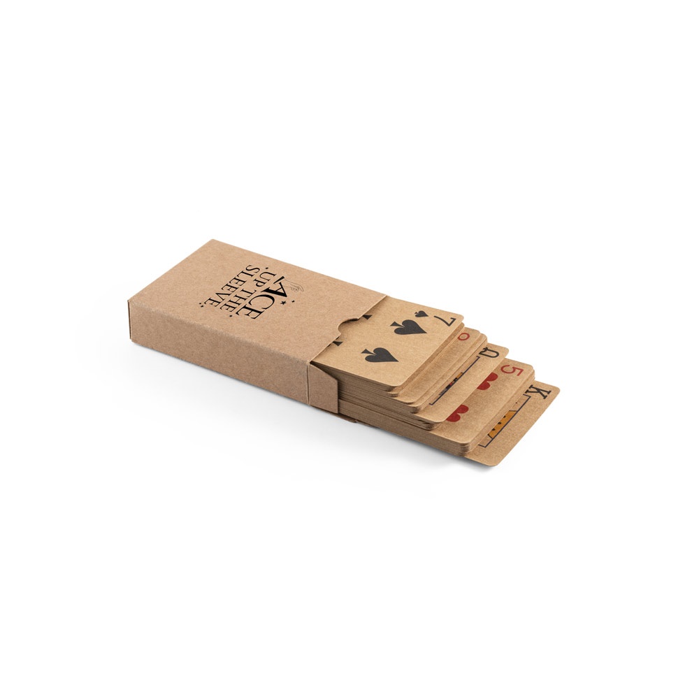 FISCHER. Jeu de 54 cartes classiques en papier kraft, fabriquée à partir de matériaux certifiés FSC™ et d'autres matériaux contrôlés