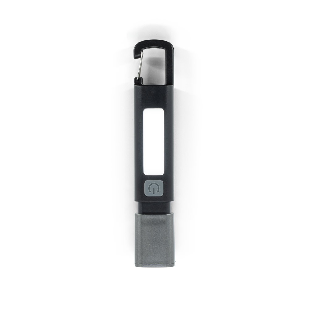 WIGGINS. Lampe de poche en ABS, avec une LED de 2 W (53 lumens) à l'avant et une ampoule COB (53 lumens) sur le dessus