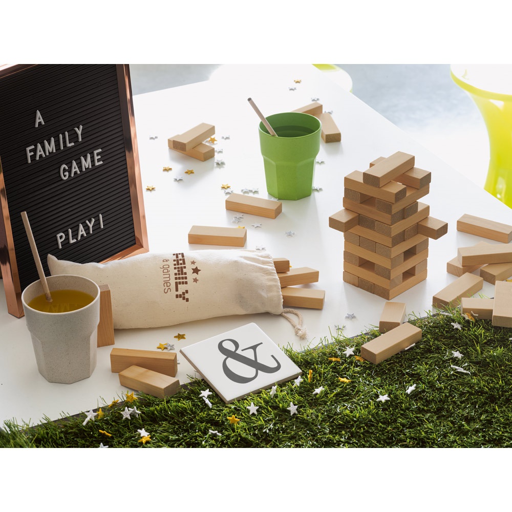 FLIK. Jeu en bois de 54 pièces