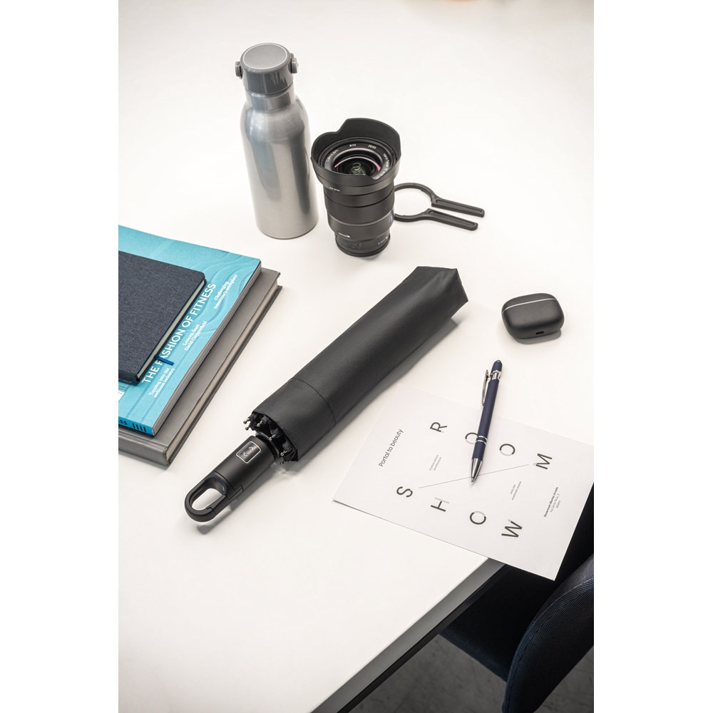 GUSTAVO. Parapluie pongé 190T polyester recyclé (100% rPET) avec ouverture et fermeture automatiques