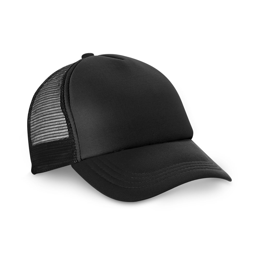 NICOLA BK. Casquette en polyester et maille (150 g/m²)