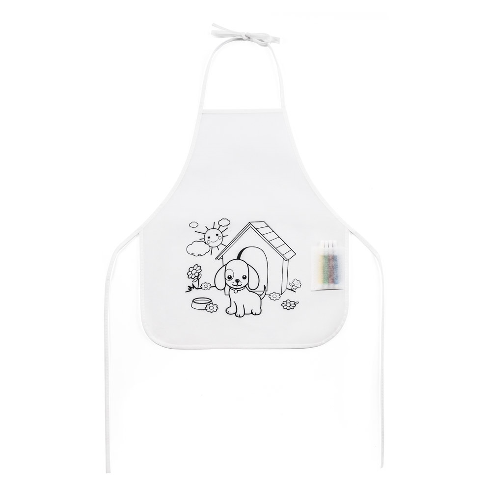 NILO. Tablier de coloriage pour enfants en non-tissé (80 g/m²)