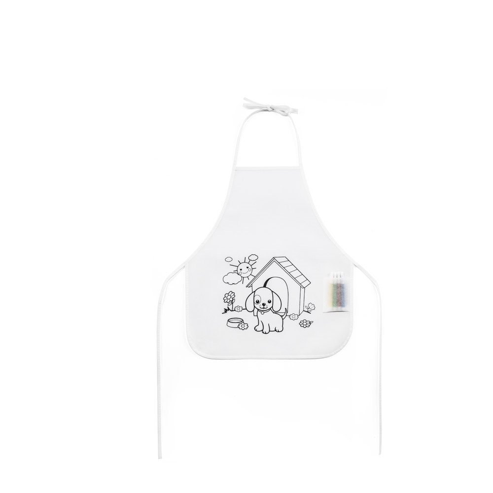 NILO. Detská zástera na farbenie z netkaného materiálu (80 g/m²)