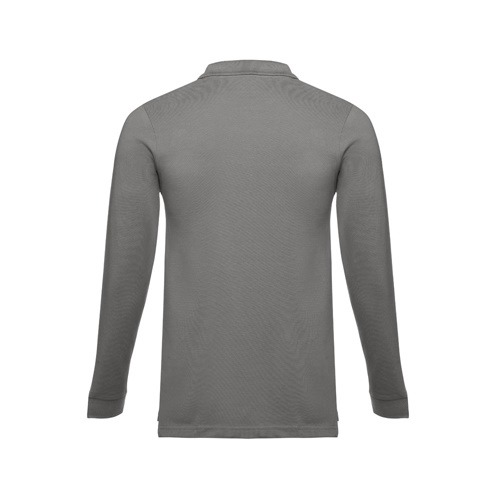 THC BERN II. Polo de manga comprida para homem em algodão cardado