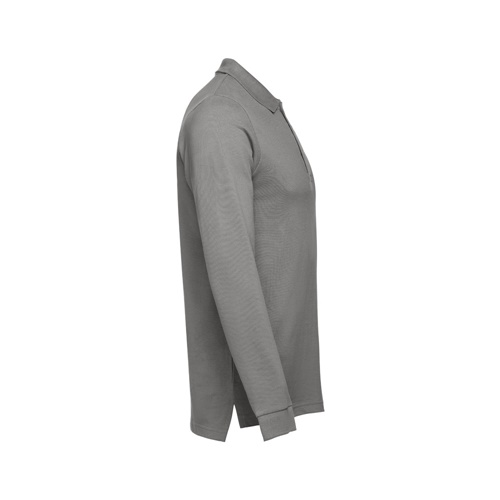 THC BERN II. Polo de manga comprida para homem em algodão cardado