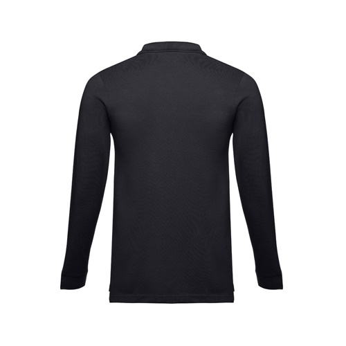THC BERN II. Polo de manga comprida para homem em algodão cardado