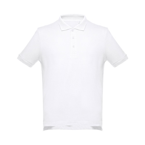 THC ADAM WH. Polo para homem de manga curta em algodão. Cor branca
