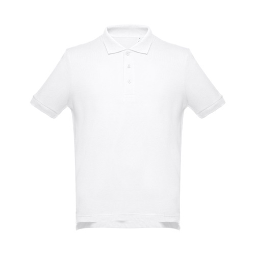 THC ADAM WH. Polo para homem de manga curta em algodão. Cor branca