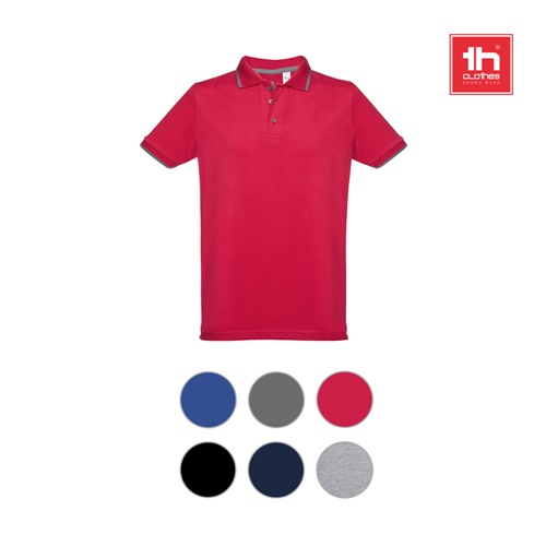 THC ROME. Polo bicolor para homem em algodão