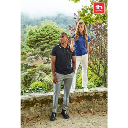 THC ROME. Polo bicolor para homem em algodão