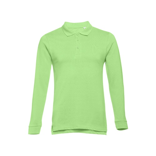 THC BERN. Polo de manga comprida para homem em algodão cardado