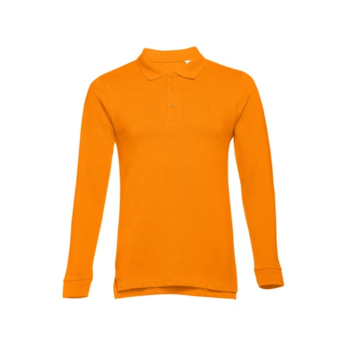 THC BERN. Polo de manga comprida para homem em algodão cardado