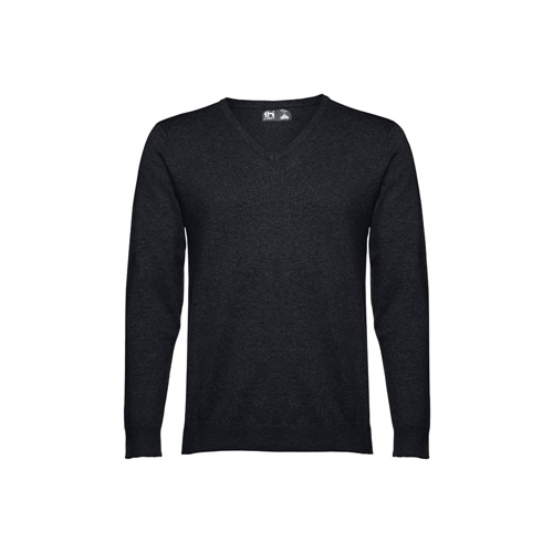 THC MILAN. Pullover com decote em" V" para homem em algodão e poliamida