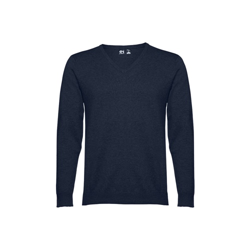 THC MILAN. Pullover com decote em" V" para homem em algodão e poliamida