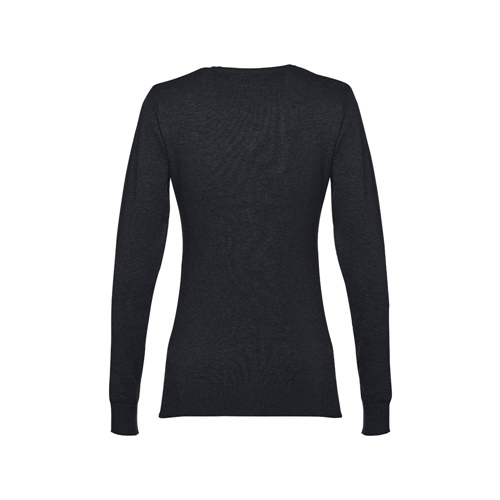 THC MILAN WOMEN. Pullover com decote em" V" para senhora em algodão e poliamida