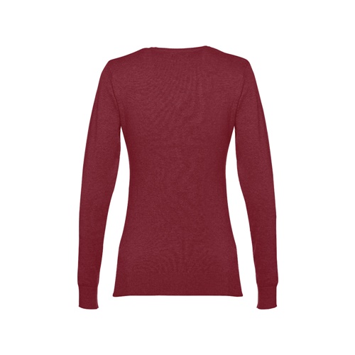 THC MILAN WOMEN. Pullover com decote em" V" para senhora em algodão e poliamida