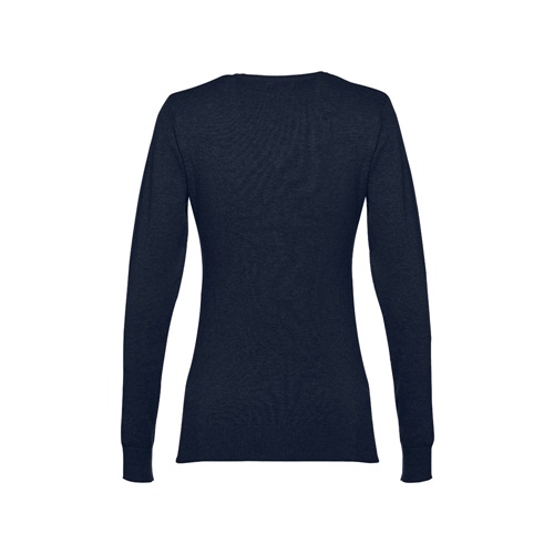 THC MILAN WOMEN. Pullover com decote em" V" para senhora em algodão e poliamida