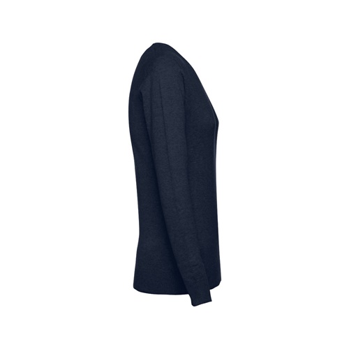 THC MILAN WOMEN. Pullover com decote em" V" para senhora em algodão e poliamida