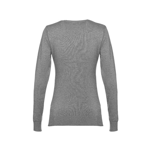 THC MILAN WOMEN. Pullover com decote em" V" para senhora em algodão e poliamida