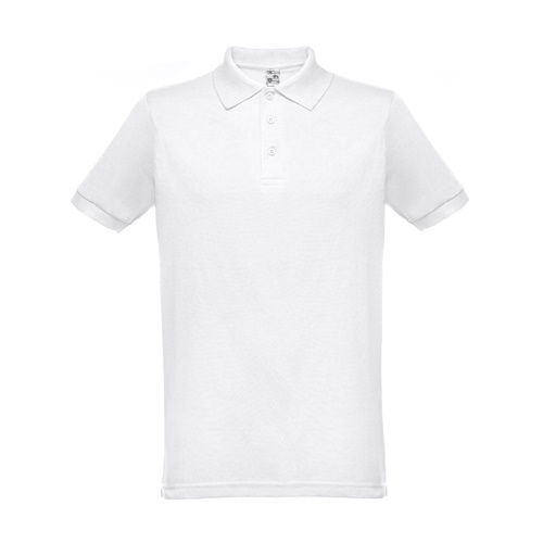 THC BERLIN WH. Polo de manga curta para homem. Cor branca