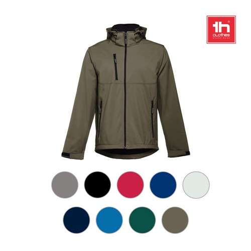THC ZAGREB. Casaco softshell para homem em poliéster e elastano