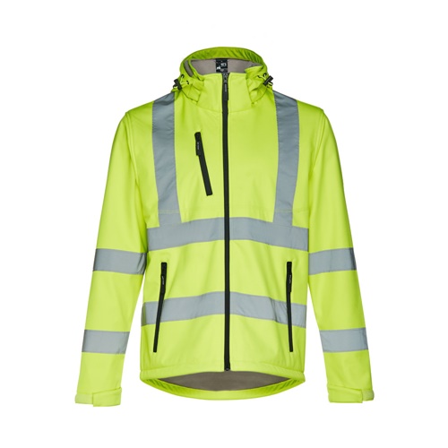 THC ZAGREB WORK. Casaco unissexo softshell de alta-visibilidade