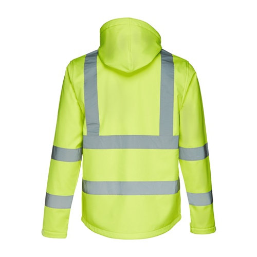 THC ZAGREB WORK. Casaco unissexo softshell de alta-visibilidade
