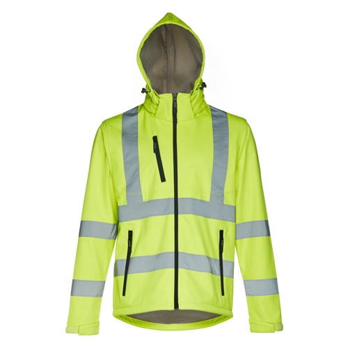 THC ZAGREB WORK. Casaco unissexo softshell de alta-visibilidade