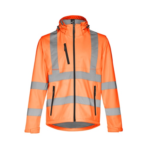 THC ZAGREB WORK. Casaco unissexo softshell de alta-visibilidade