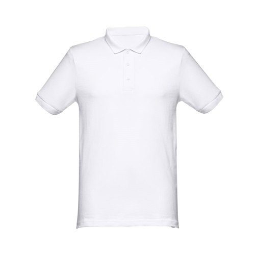 THC MONACO WH. Polo de manga curta para homem em algodão cardado