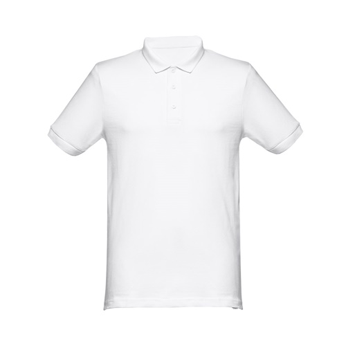 THC MONACO WH. Polo de manga curta para homem em algodão cardado
