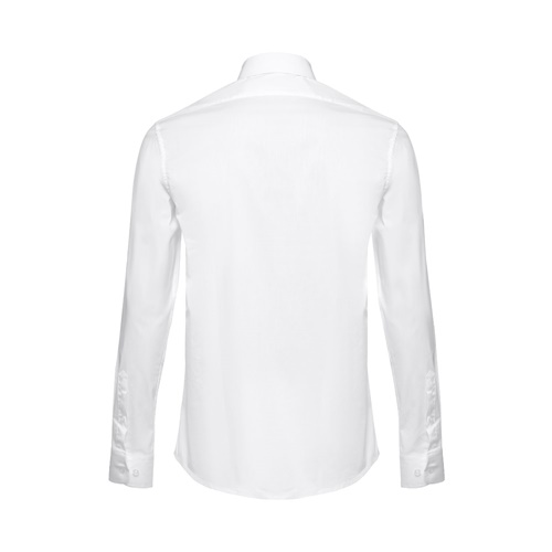 THC PARIS WH. Camisa popelina de manga comprida para homem. Cor branca
