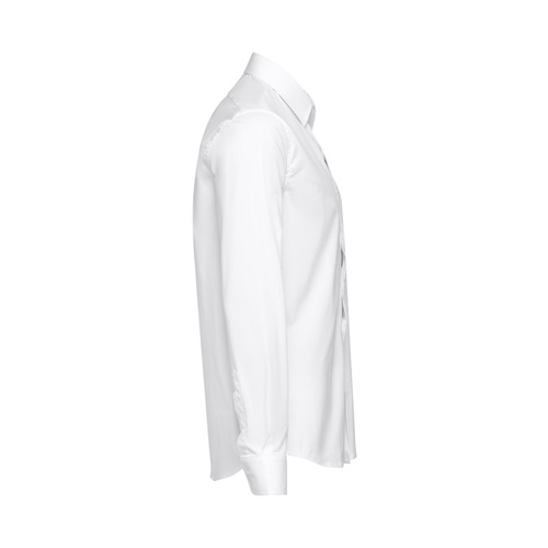 THC PARIS WH. Camisa popelina de manga comprida para homem. Cor branca