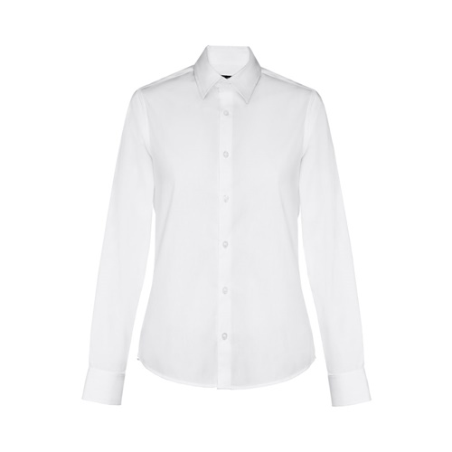 THC PARIS WOMEN WH. Camisa popelina de manga comprida para senhora. Cor branca