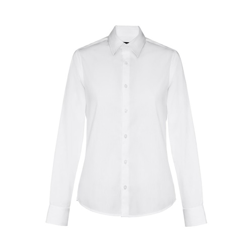 THC PARIS WOMEN WH. Camisa popelina de manga comprida para senhora. Cor branca