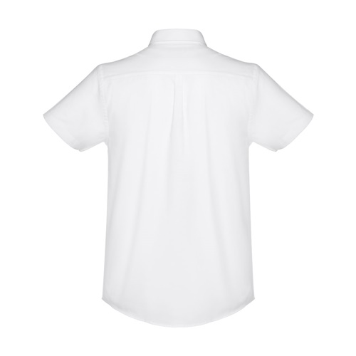 THC LONDON WH. Camisa oxford de manga curta para homem. Cor branca