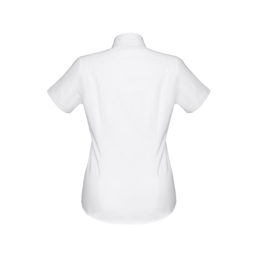 THC LONDON WOMEN WH. Camisa oxford de manga curta para senhora. Cor branca