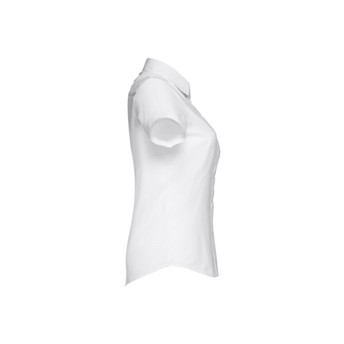 THC LONDON WOMEN WH. Camisa oxford de manga curta para senhora. Cor branca