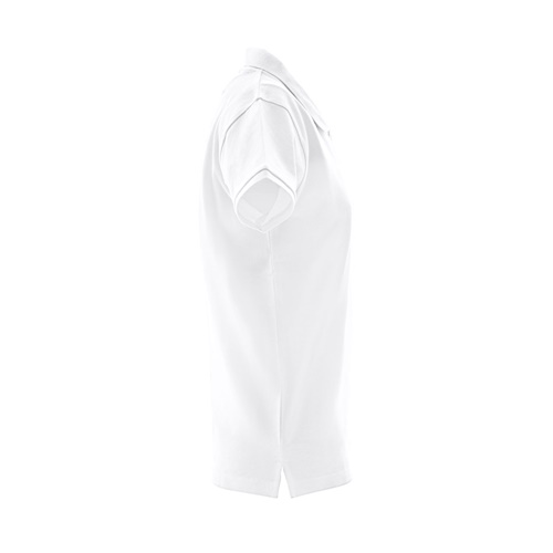 THC MONACO WOMEN WH. Polo de manga curta para mulher em algodão cardado