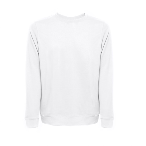 THC COLOMBO WH. Sweatshirt (unissexo) em felpa italiana sem carda. Cor branca