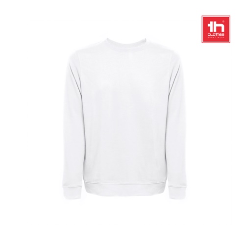 THC COLOMBO WH. Sweatshirt (unissexo) em felpa italiana sem carda. Cor branca