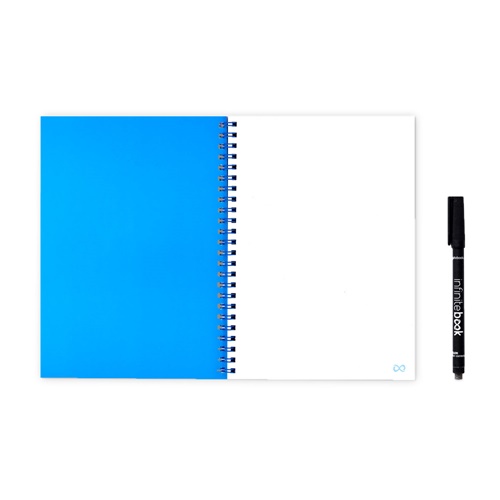 INFINITEBOOK PLAIN A5. "Infinitebook" com capa flexível e 15 páginas lisas estilo quadro branco