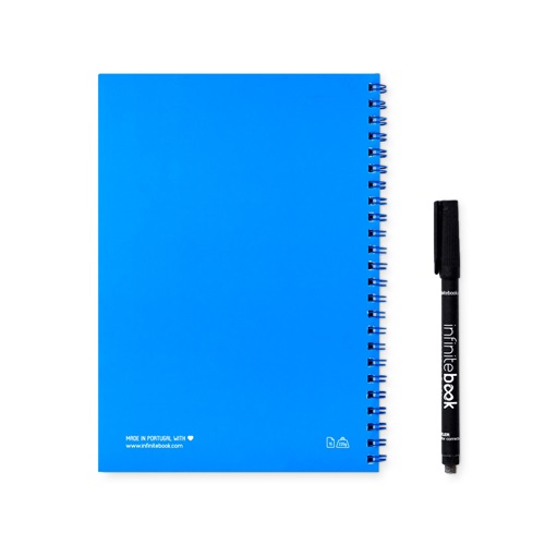 INFINITEBOOK PLAIN A5. "Infinitebook" com capa flexível e 15 páginas lisas estilo quadro branco