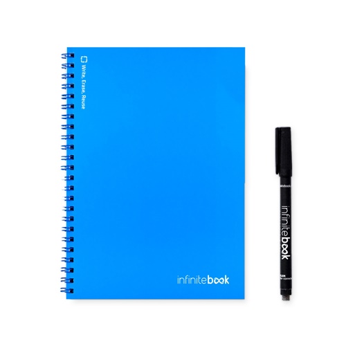 INFINITEBOOK PLAIN A5. "Infinitebook" com capa flexível e 15 páginas lisas estilo quadro branco
