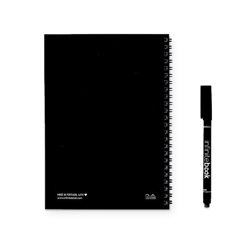 INFINITEBOOK LINED A5. "Infinitebook" com capa flexível e 15 páginas pautadas estilo quadro branco