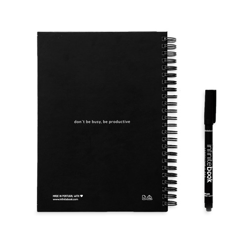 STARTER KIT INFINITE PLANNER A5. Kit composto um "Infinite Diary", kit de limpeza, marcador e suporte de marcador