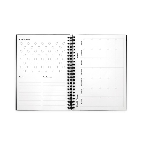 STARTER KIT INFINITE PLANNER A5. Kit composto um "Infinite Diary", kit de limpeza, marcador e suporte de marcador