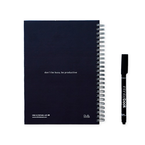 STARTER KIT INFINITE PLANNER A5. Kit composto um "Infinite Diary", kit de limpeza, marcador e suporte de marcador