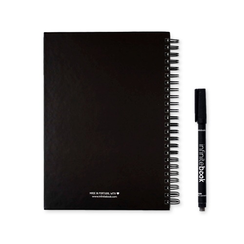 STARTER KIT INFINITEBOOK A5. Kit composto um "Infinitebook", kit de limpeza, marcador e suporte de marcador